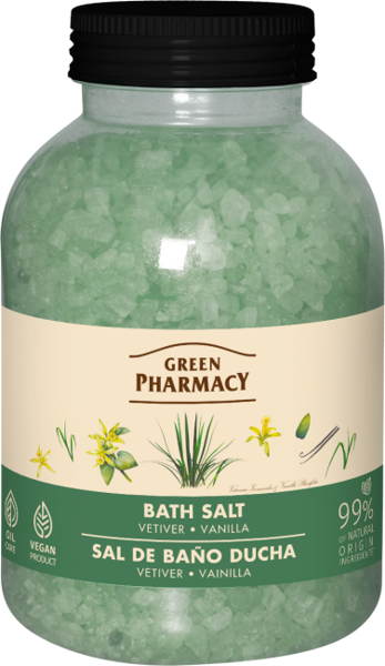 Green Pharmacy Bath Salt Vetiver and Vanilla 1000g