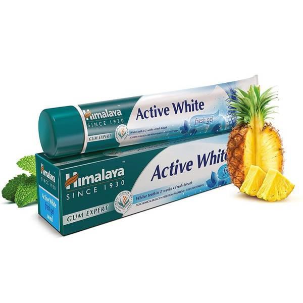 Himalaya Active White Fresh Gel Toothpaste with Advanced Herbal Formula with Plant Enzymes 75ml