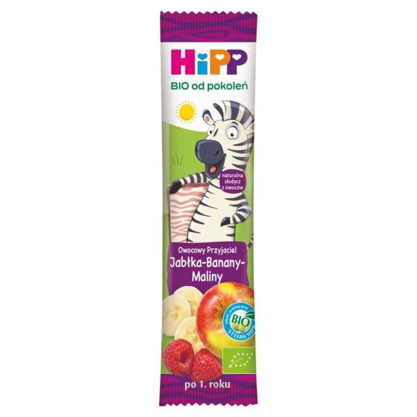 Hipp Bio Fruit Friend Bar Apples Bananas Raspberries for Babies after 12 Months of Life 23g