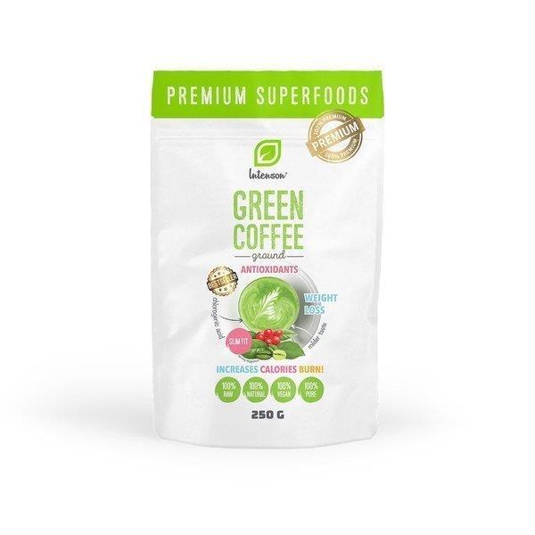 Intenson Vegan Ground Green Coffee Premium Superfoods Weight Loss Milder Taste 250g