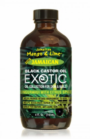 Jamaican Mango & Lime Black Castor Oil Ungurahui with Citrus Spice Protective Hair Oil Skin and Nail 118ml