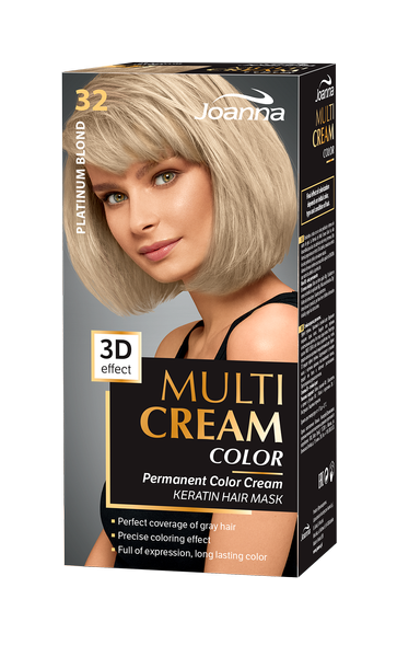 Joanna Multi Cream Permanent Intensive Color Paint Care Gloss Platinum Blonde 32