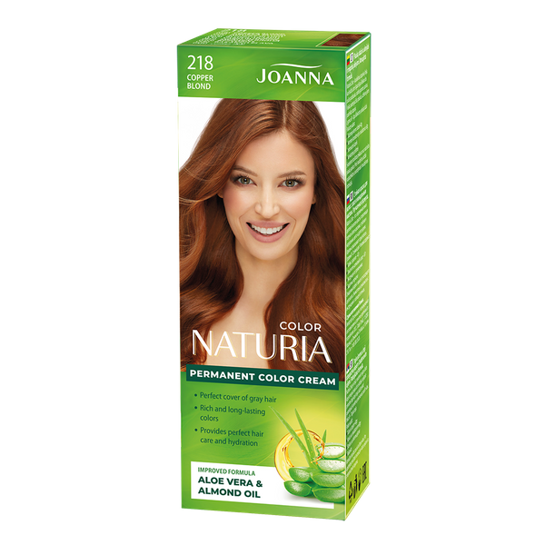 Joanna Naturia Permanent Hair Color Paint Care Shine No. 218 Copper Blond 100ml