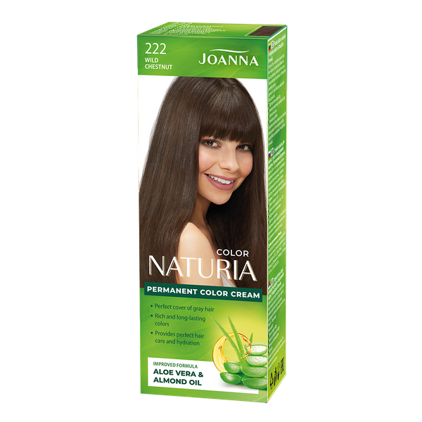 Joanna Naturia Permanent Hair Color Paint Care Shine No.222 Wild Chestnut 100ml