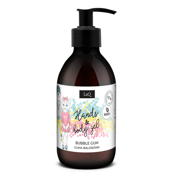 LaQ Bubble Gum Body and Hand Washing Gel for Children with Rice Milk Extract 300ml