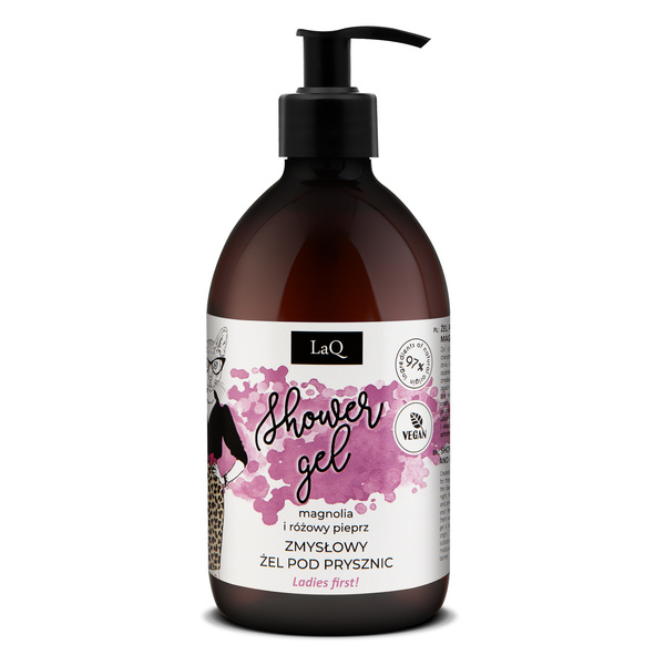 LaQ Magnolia Shower Gel with the Scent of Magnolia and Pink Pepper 500ml