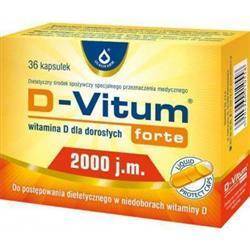 Oleofarm D-Vitum Forte 2000 j.m. Vitamin D for Adults 36 Capsules