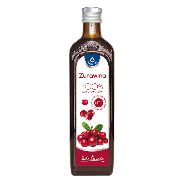 Oleofarm Juices World 100% Cranberry Juice 490ml