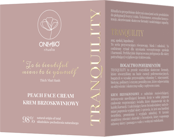 OnlyBio Ritualia Tranquility Anti-Aging Peach Face Cream 50ml