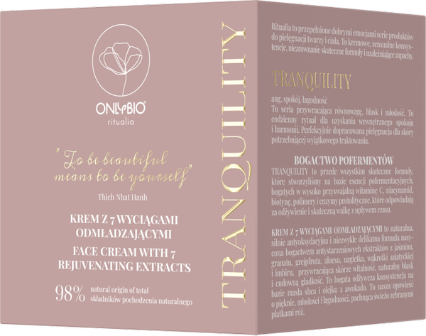 OnlyBio Ritualia Tranquility Face Cream with 7 Rejuvenating Extracts 50ml