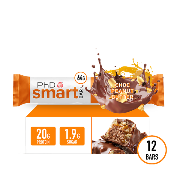 PhD Smart Bar High Protein Low Sugar with Choc Peanut Butter Flavour 64g
