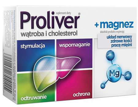 Proliver + Magnesium for Liver Cholesterol Nervous System and Healthy Bones 30 Tablets