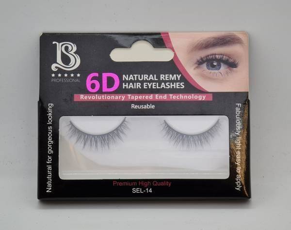 Star Beauty Professional Natural Remy Hair Eyelashes 6D Full Volume and Soft Reusable SEL14