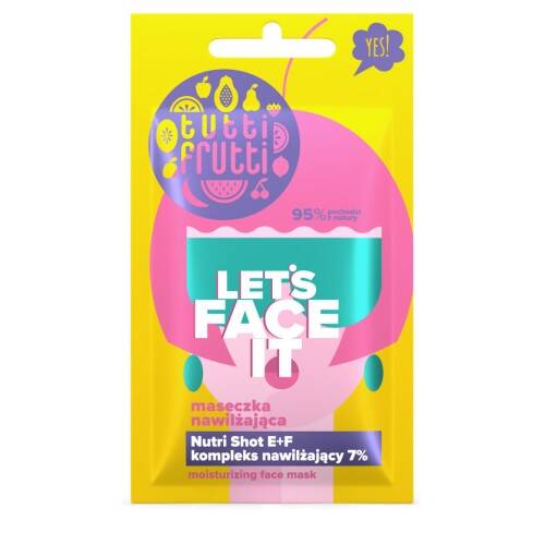 Tutti Frutti Let's Face It Moisturizing Mask with Moisturizing Complex 7% + Nutri Shot E+F 7g