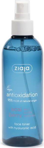 Ziaja Acai Berries Antioxidation Toner with Hyaluronic Acid for Sensitive and Dull Skin Vegan 200ml