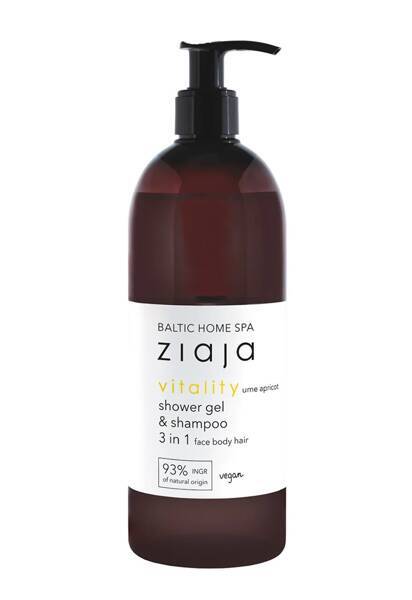 Ziaja Baltic Home Spa Vitalization Gel 3in1 for Washing Face Body and Hair 500ml