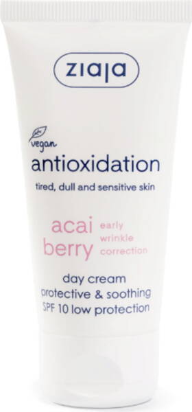 Ziaja Berries Acai Day Cream Protective Soothing Sensitive Skin SPF10 50ml