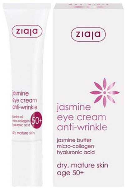 Ziaja Jasmine Eye and Eyelid Cream Against Wrinkles 50+ for Mature Skin 15ml