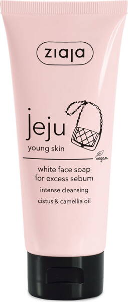 Ziaja Jeju Young Skin White Face Soap with Hint  Mango Coconut Papaya for All Skin Types  Vegan 75ml