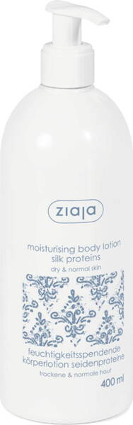 Ziaja Moisturizing Body Milk with Silk Proteins for Normal and Dry Skin 400ml