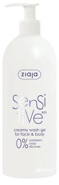 Ziaja Sensitive Body and Face Washing Gel for Sensitive Skin 400ml