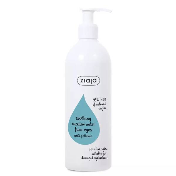 Ziaja Soothing Micellar Fluid for Sensitive Skin and Weakened Eyelashes 390ml