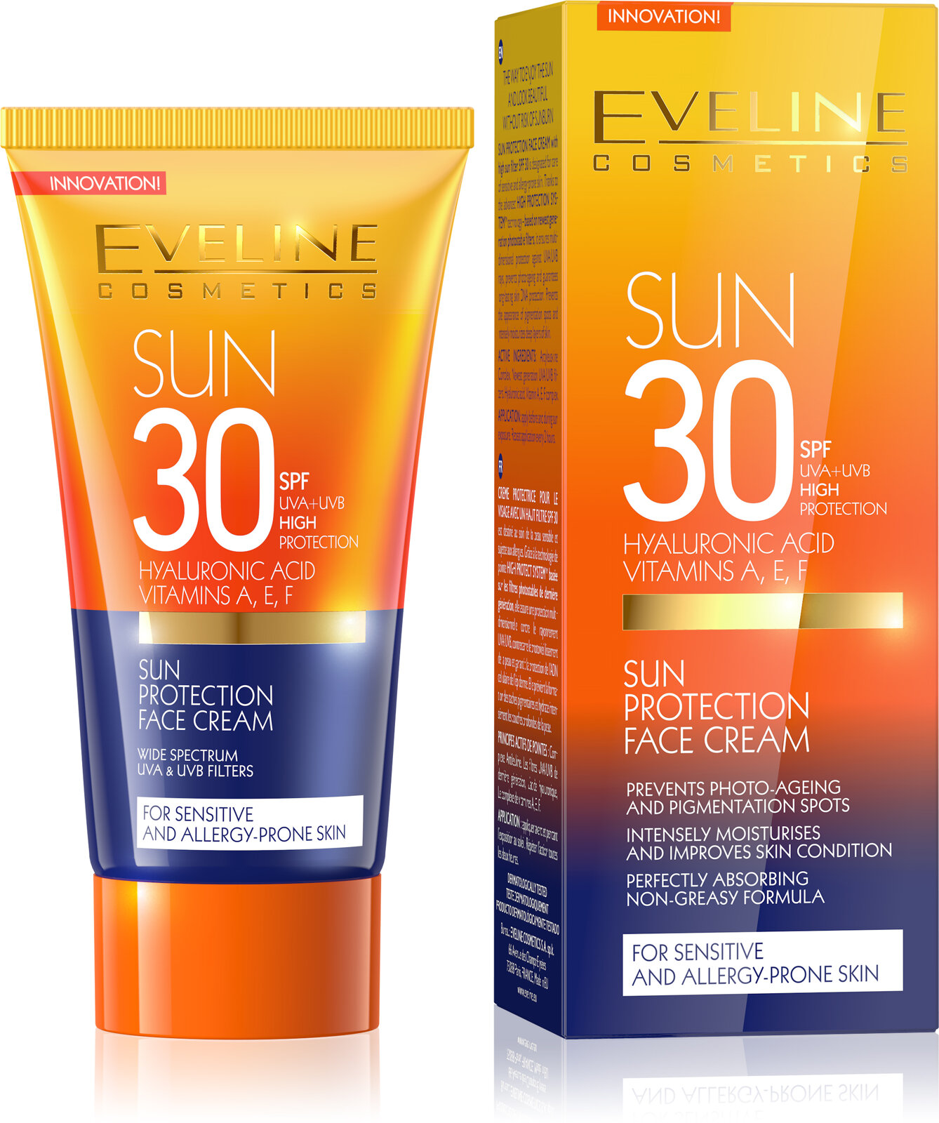 Eveline Sun Protection Face Cream SPF30 50ml, Beautiful Cosmetics