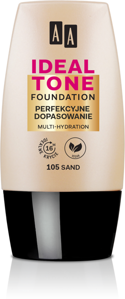 AA Make Up Ideal Tone Foundation with Perfect Match no 105 Sand 30ml