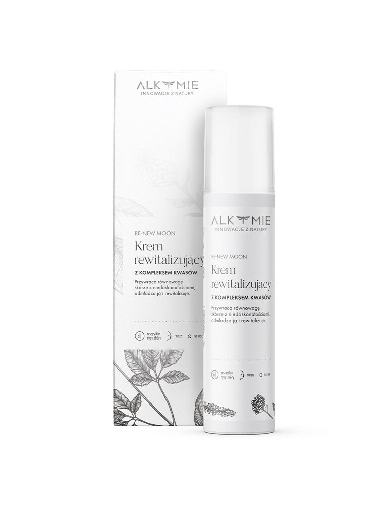 Alkmie Re New Moon Revitalizing Cream with Acid Complex for All Skin Types 50ml Best Before 31.10.24