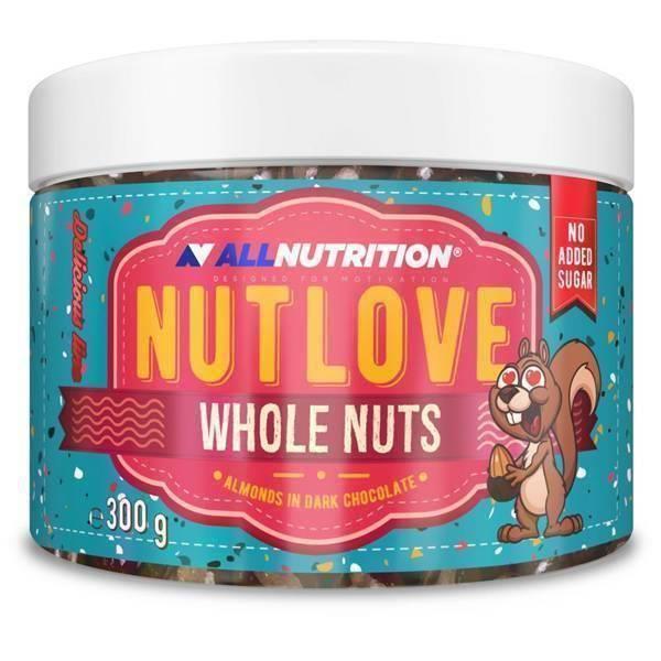 Allnutrition NutLove Whole Nuts Almonds in Dark Chocolate with No Added Sugar 300g