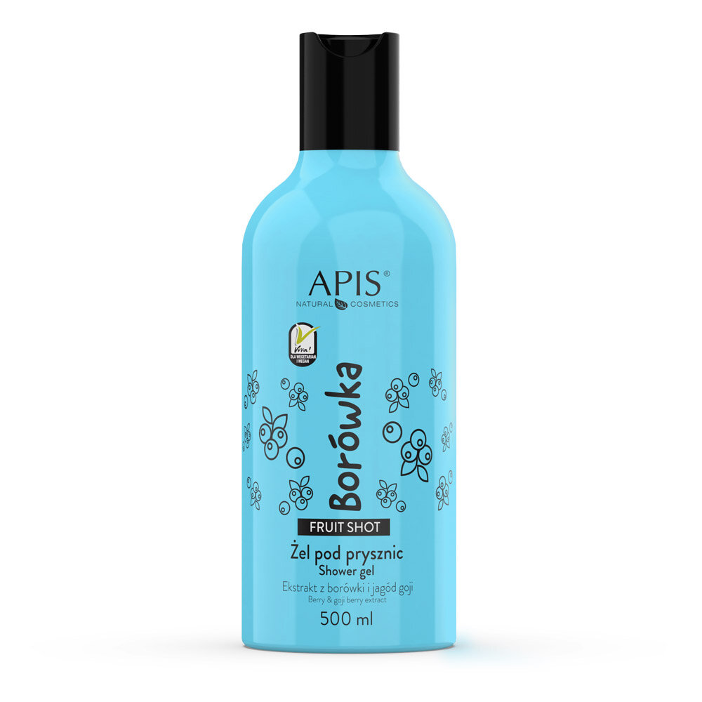 Apis Fruit Shot Blueberry Shower Gel for all Skin Types 500ml