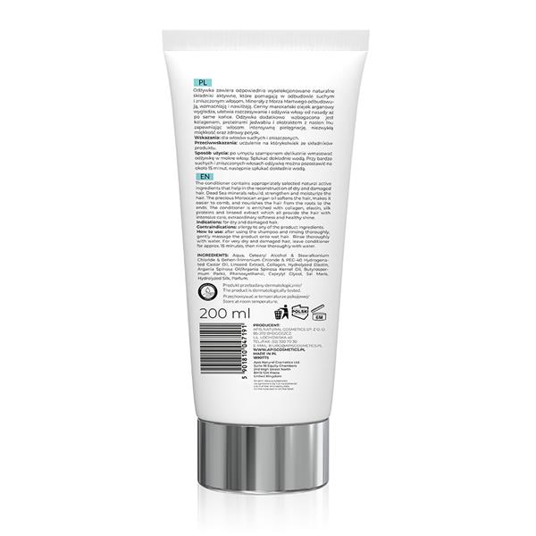 Apis Optima Moisturizing Conditioner with Dead Sea Minerals and Argan Oil for Dry and Damaged Hair 200ml