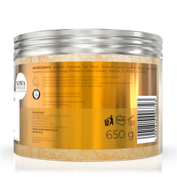 Apis Relaxing Bath Salt with Honey and Turmeric for All Skin Types 650g