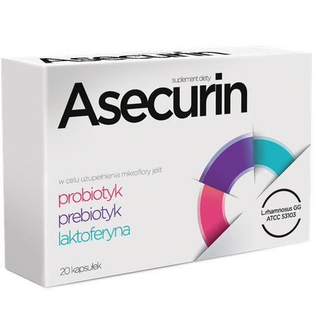 Asecurin Supports Maintenance of Proper Intestinal Microflora 20 Capsules