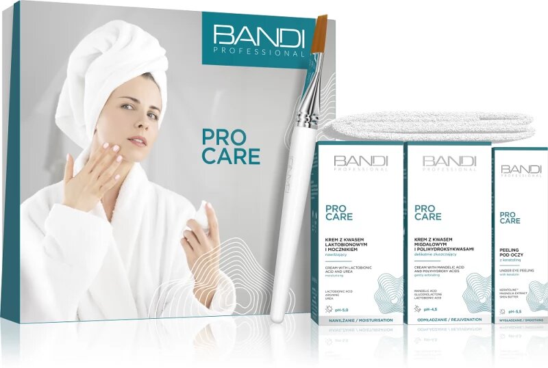 Bandi Professional Pro Care Gift Set Cream with Lactobionic Acid and Urea 50ml Cream with Mandelic Acid and Polyhydroxyacids 50ml Eye peeling with Keratolin 14ml