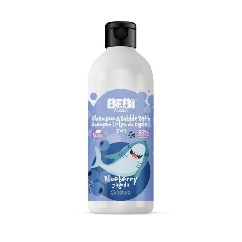 Barwa Bebi Kids Shampoo and Bath Liquid 2in1 Berry for Children from 1 Year of Age 500ml