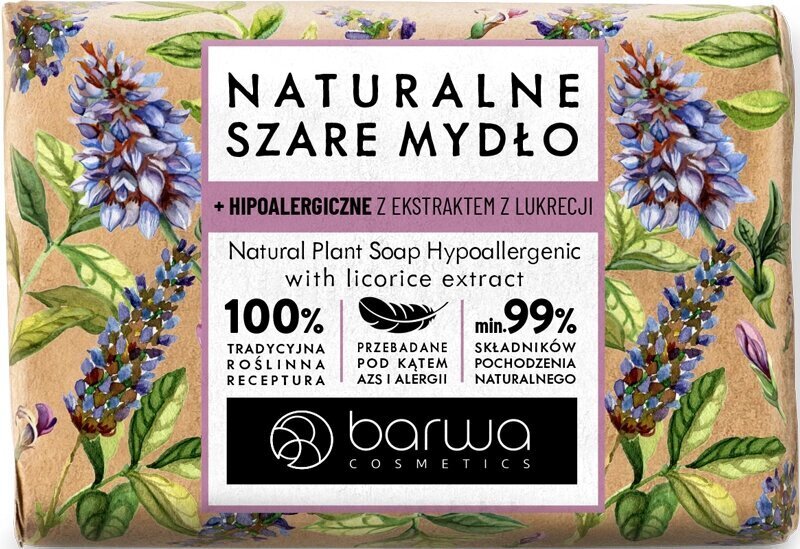 Barwa Natural Gray Hypoallergenic Soap with Licorice Extract 90g