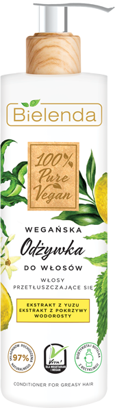 Bielenda 100% Vegan Pure Strengthening Conditioner for Oily Hair 240g