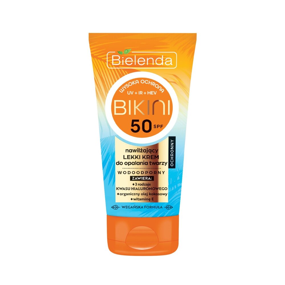 Bielenda Bikini Waterproof Moisturizing Light Face Cream High Protection SPF50 50ml