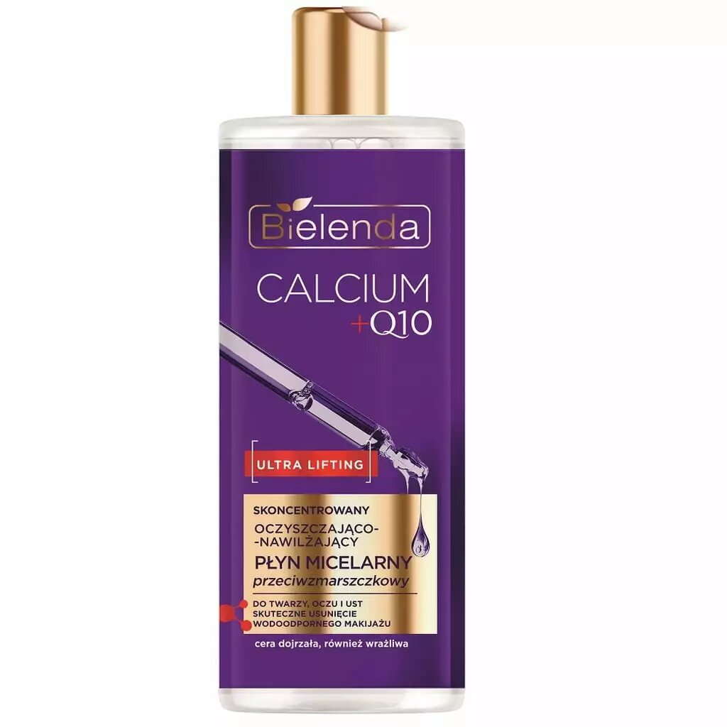 Bielenda Calcium+Q10 Anti-Wrinkle Concentrated Cleansing and Moisturizing Micellar Liquid 500ml