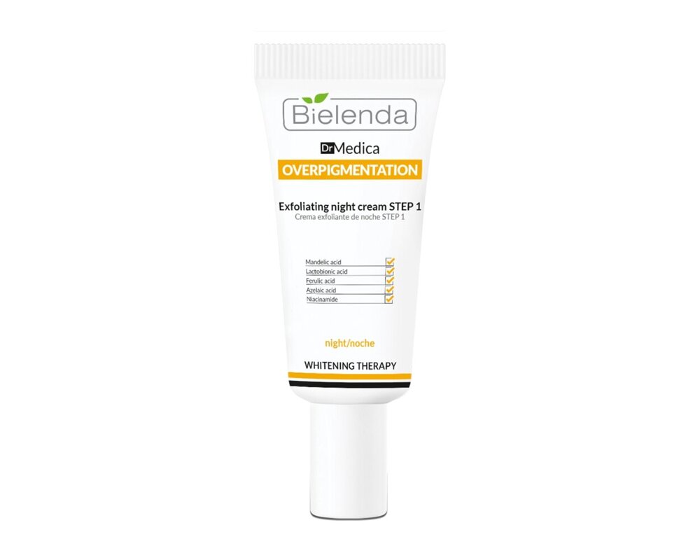 Bielenda Dr Medica Overpigmentation Exfoliating Night Cream STEP 1 with Mandelic Ferulic & Azelaic Acid 30ml