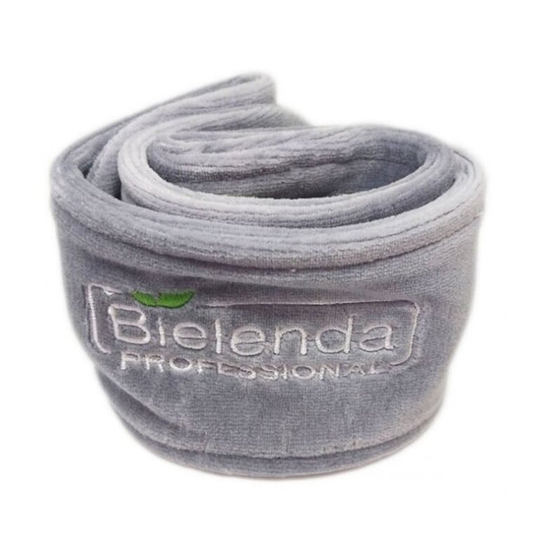 Bielenda Professional Terry Headband for Beauty Spa Treatments Gray 1 Piece