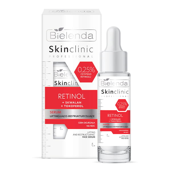 Bielenda Skin Clinic Professional Lifting and Restructuring Night Serum with Retinol for Mature Skin 30ml