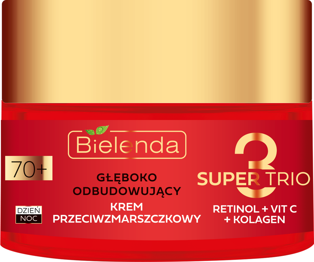 Bielenda Super Trio 3 Retinol Vit.C Collagen Deeply Rebuilding Anti-Wrinkle 70+ Day and Night Cream 50ml