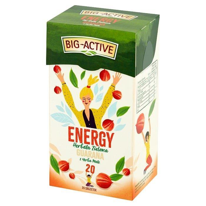 Big-Active Energy Green Tea with Guarana Yerba Mate and Lemon Flavour Body Strengthening 20x1.5g