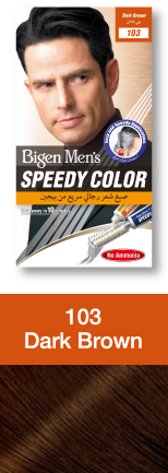 Bigen Speedy Color for Men Hair Dye No. 103 Dark Brown without Ammonia 1 Piece
