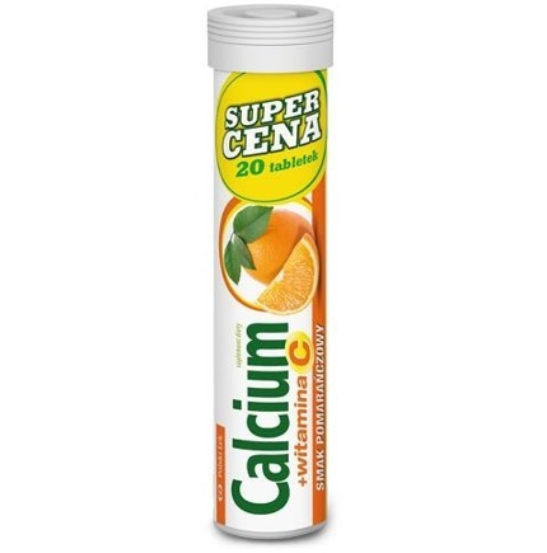 Calcium + Vitamin C wih Orange and Lemon Flavor 20 Effervescent Tablets