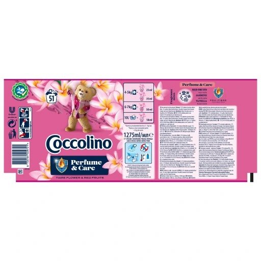 Coccolino Tiare Flower & Red Fruits Fabric Softener Concentrate 1275ml