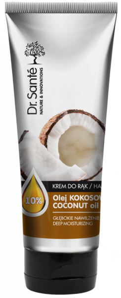 Dr. Sante Hand Cream with Coconut Oil Moisturizes and Nourishes the Skin 75 ml