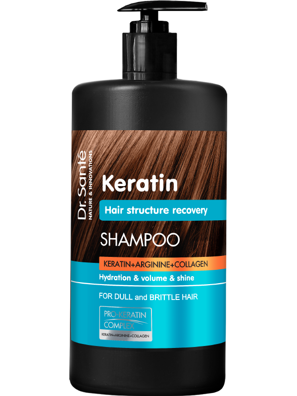 Dr. Sante Keratin Hair Shampoo for Dull and Brittle Hair 1000ml